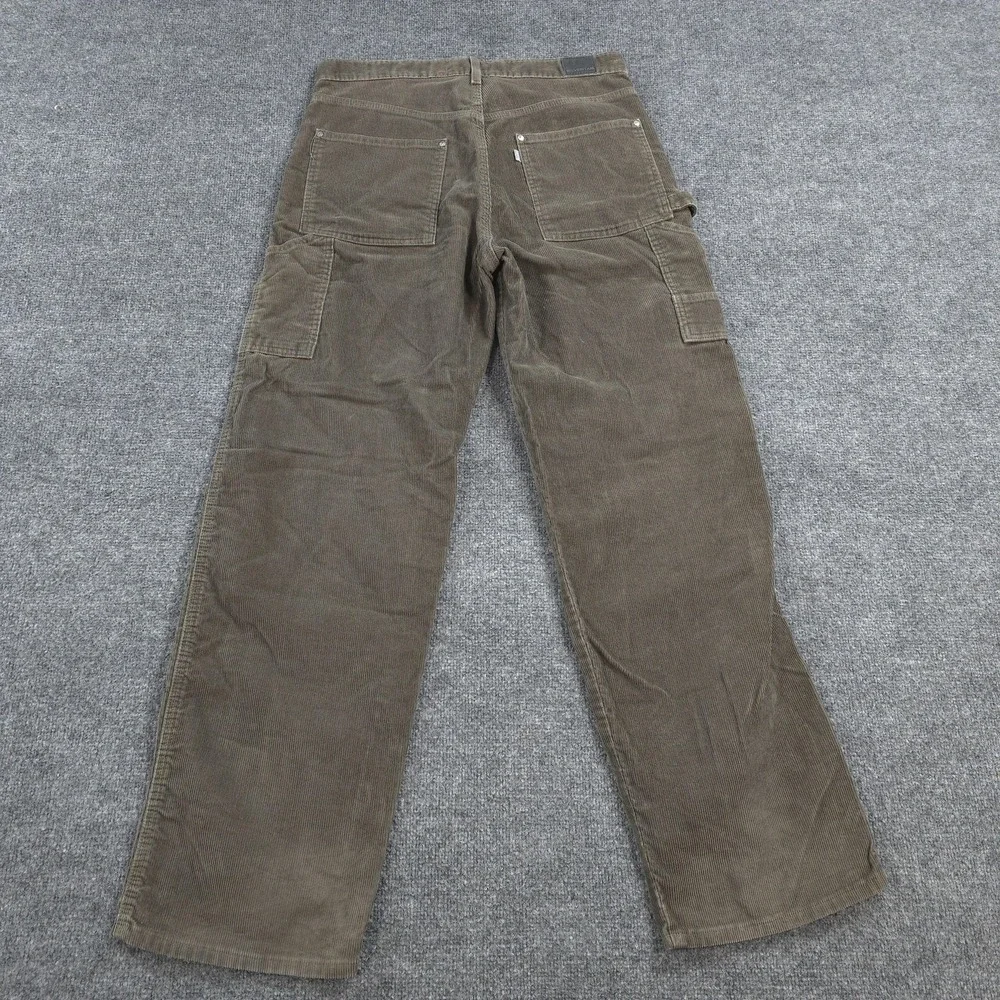 Vintage Silvertab Pants Mens 33x34 Brown Corduroy Carpenter Baggy Skater Y2K